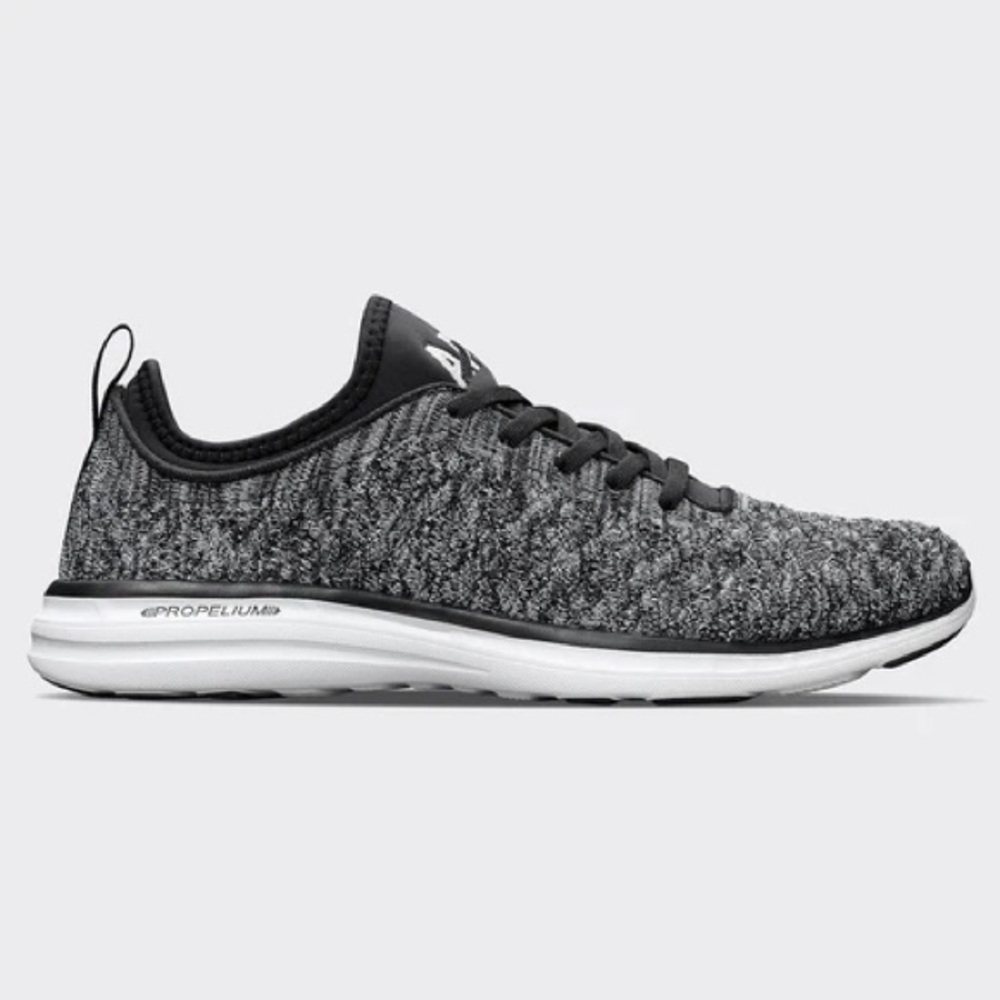 APL TechLoom Phantom Lowtop Sneakers Womens Active Shoes Black White Melange 9